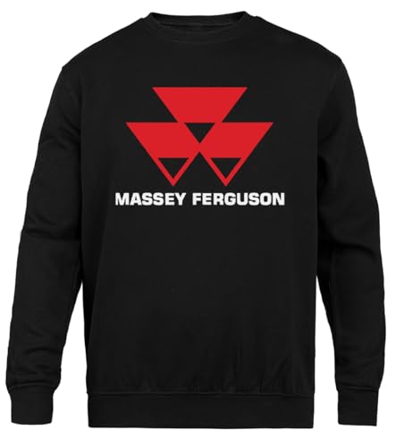 Generisch Massey Ferguson Schwarzer Unisex-Pullover mit Rundhalsausschnitt von Generisch