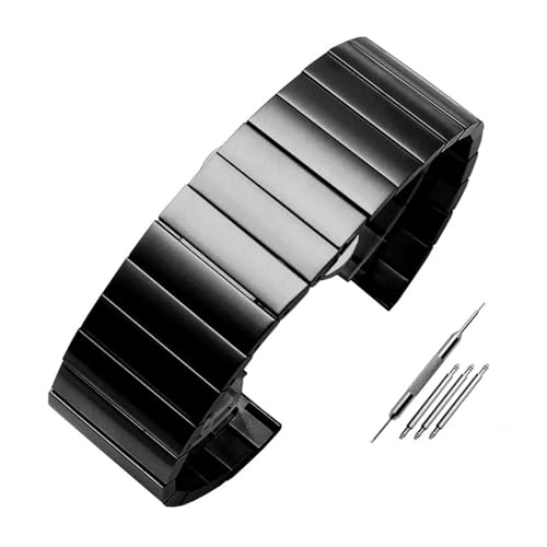 Generisch Massives Edelstahl-Uhrenarmband, kompatibel mit Herren-Armband mit großem Zifferblatt DZ7395 DZ7370 DZ4323 DZ4283, 22/24/26 mm(Style A-black,22mm) von Generisch