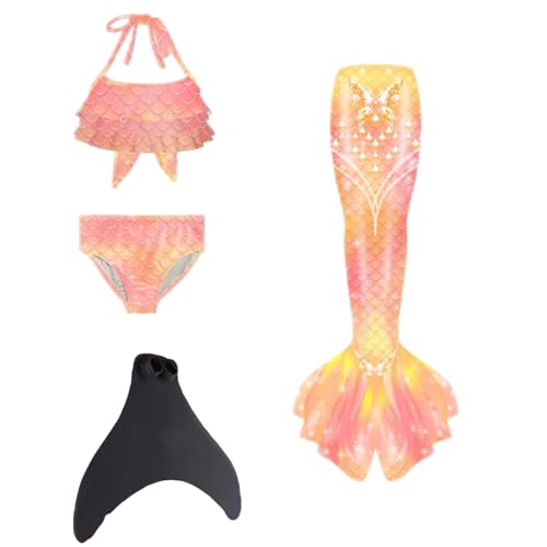 Generisch 𝙈eerjung𝙛rauen𝙛losse Mädchen Mit Bikini Set schwimm𝙛lossen Kinder 𝙈eerjung𝙛rau Bikinis Badeanzug 𝙛lossen 𝙈eerjung𝙛rauen Badekleid Badebekleidung Für 4-30 Jahre von Generisch