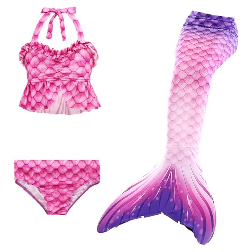 Generisch 𝙈eerjung𝙛rauen𝙛losse Mädchen Mit Bikini Set schwimm𝙛lossen Kinder 𝙈eerjung𝙛rau 𝙈eerjung𝙛rauen Badeanzug 𝙈ono𝙛losse Bikinis Badekleid Für 4-13 Jahre von Generisch