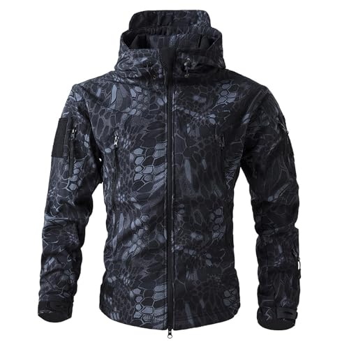 Generisch , Military Jacke Herren Tactical Field Warme Jagdbekleidung Flecktarn Jacke Warm Cargo Parker Tarnjacke Herren Flecktarn Parka Bunwehr Jagdjacke XL von Generisch