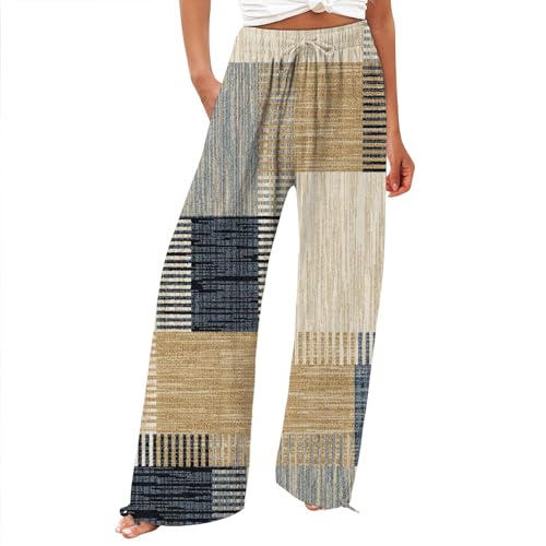Generisch Meine Bestellungen Ansehen Reise Must Have Weite Sommerhose Damen Leicht Und Luftig High Waist Strandhose Lang Freizeithose Sommer Palazzo Hose Bequem Stoffhose Bestellungen 2025 von Generisch