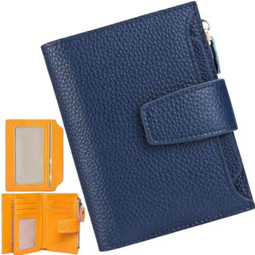 Generisch Men's Blocking Bifold Wallet,PU Leather Zipper Pocket Anti Theft Coin Wallet,Credit Card Slots Purse with Id Window von Generisch