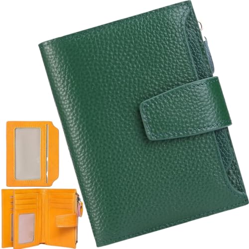 Generisch Men's Blocking Bifold Wallet,PU Leather Zipper Pocket Anti Theft Coin Wallet,Credit Card Slots Purse with Id Window von Generisch