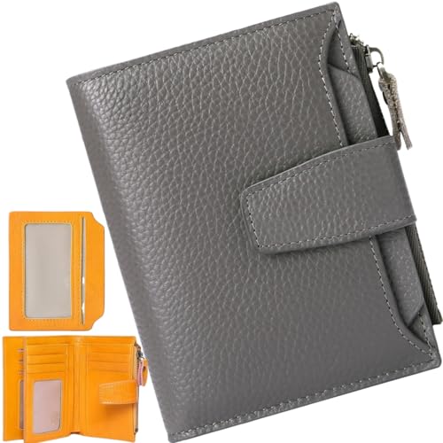 Generisch Men's Blocking Bifold Wallet,PU Leather Zipper Pocket Anti Theft Coin Wallet,Credit Card Slots Purse with Id Window von Generisch