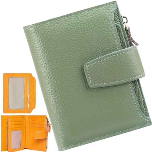 Generisch Men's Blocking Bifold Wallet,PU Leather Zipper Pocket Anti Theft Coin Wallet,Credit Card Slots Purse with Id Window von Generisch