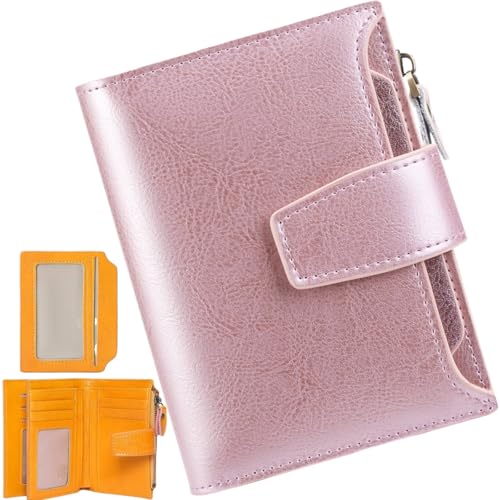 Generisch Men's Blocking Bifold Wallet,PU Leather Zipper Pocket Anti Theft Coin Wallet,Credit Card Slots Purse with Id Window von Generisch