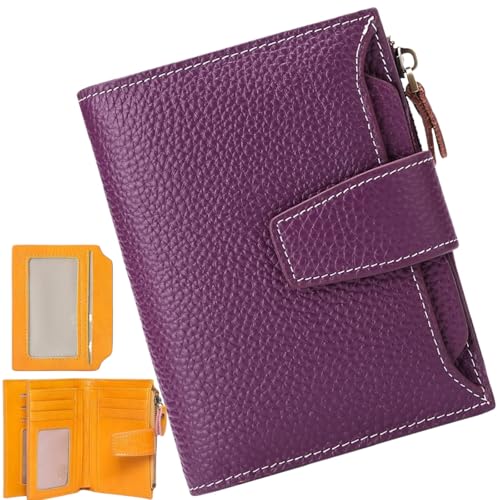 Generisch Men's Blocking Bifold Wallet,PU Leather Zipper Pocket Anti Theft Coin Wallet,Credit Card Slots Purse with Id Window von Generisch