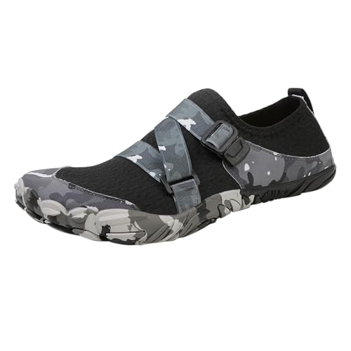 Generisch Men's Outdoor Shoes Breathable Quick Drying Beach Snorkelling Swimming Shoes Anti Cut Anti Rafting Water Shoes Herren Wasserdicht Schuhe (Black, 41) von Generisch