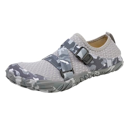 Generisch Men's Outdoor Shoes Breathable Quick Drying Beach Snorkelling Swimming Shoes Anti Cut Anti Rafting Water Shoes Herren Wasserdicht Schuhe (Grey, 36) von Generisch