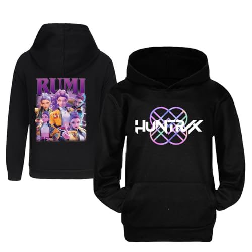 Generisch Mengmiao Huntrix KPop Huntr/x Hoodie & 2-teiliges Set – Kapuzen Hontrix Pulli Pullover & Lange Hose, Streetwear Outfit für Mädchen & Teenager, Einzelstück oder Set Hunterx Kpop Merch Kinder von Generisch
