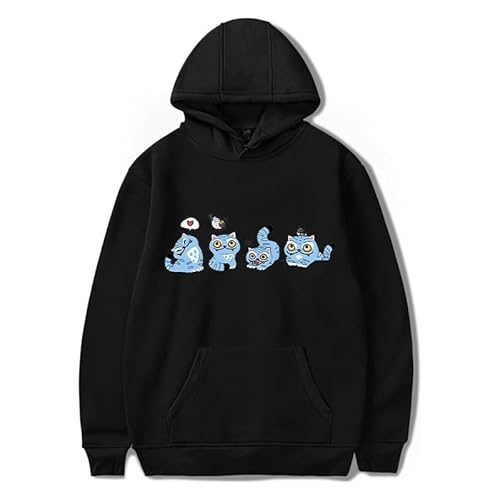 Generisch Mengmiao Huntrix Kpop Hoodie Unisex, KPop De-Mon H-Hunters Kapuzenpullover mit Anime-Druck, Huntr/x Langarm Sweatshirt Tops, Modisches Streetwear Oberteil für Fans & Freizeit von Generisch
