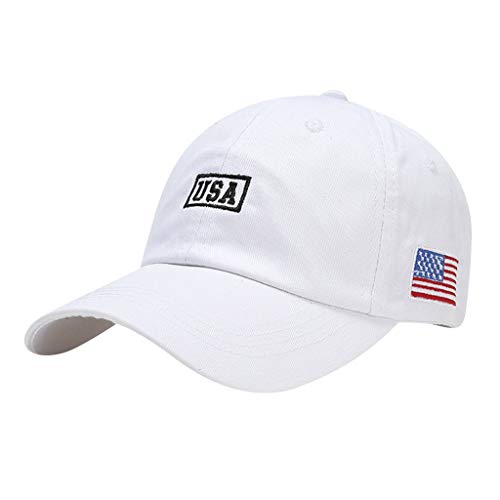 Generisch Mens Usa Flag Washed Cotton Baseball Cap Baseball Cap Adjustable Trucker Hat Golf Cap with Trucker Hat Usa American Flag 3D Embroidered Baseball Cap von Generisch