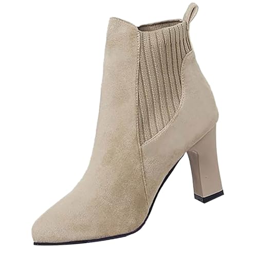 Generisch Mesh-Stiefel für Damen, atmungsaktive Schnürschuhe, Freizeitschuhe, Unisex, leichte Arbeitsschuhe, sportlich, atmungsaktiv, Slip-Work-Sneaker Schuhe Damen Sneaker Silber (Khaki, 36) von Generisch