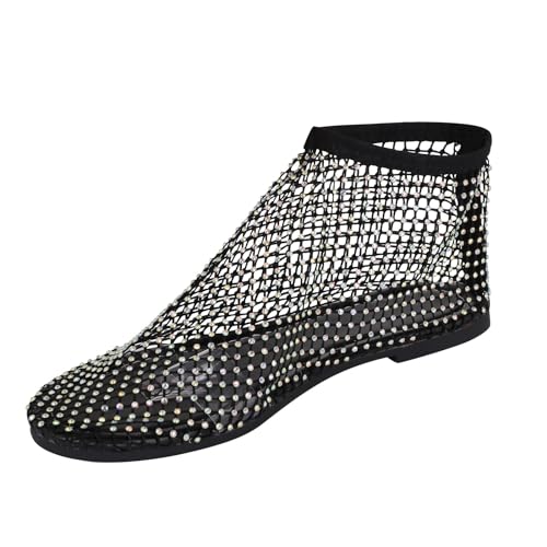 Generisch Mesh Stiefeletten Damen Glitzernde Schuhe Netznaht Kurzstiefel Frauen Atmungsaktiv Fishnet Stiefel Lässige Modische Ankle Boots Niedriger Absatz Damenstiefel Schlupfstiefel mit Edelsteinen Generisch Mesh Stiefeletten Damen Glitzernde Schuhe Netznaht Kurzstiefel Frauen Atmungsaktiv Fishnet Stiefel Lässige Modische Ankle Boots Niedriger Absatz Damenstiefel Schlupfstiefel mit Edelsteinen von Generisch