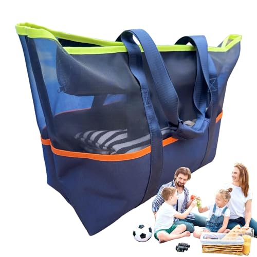 Generisch Mesh Tragetasche Strandtasche | Sporttasche Tragetasche Handgepäck | Wasserdichte Handtasche Für Arbeit Fitness Reisen Einkaufen Urlaub Pool Schuhe Handtücher von Generisch
