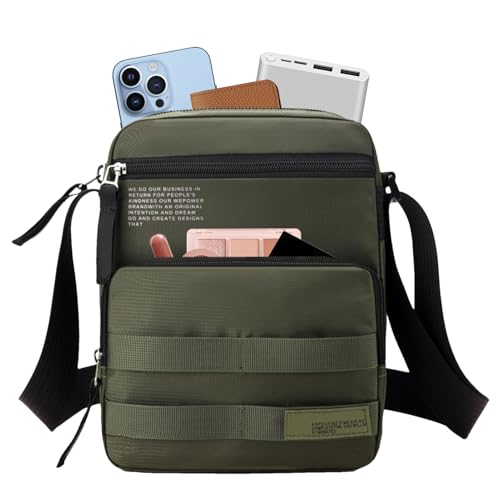 Generisch Messengerbeutel für Männer - wasserdichte Messengerbeutel mit mehreren Taschen | Stilvoller Kleidung resistent Laptop Lagerorganisator Professional Tragetasche für Arbeitspendelverkehr von Generisch