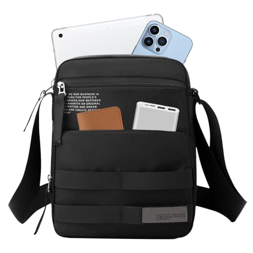 Generisch Messengerbeutel für Männer - wasserdichte Messengerbeutel mit mehreren Taschen | Stilvoller Kleidung resistent Laptop Lagerorganisator Professional Tragetasche für Arbeitspendelverkehr von Generisch
