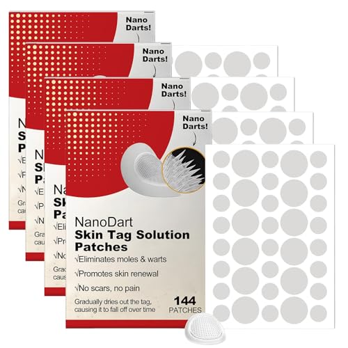 Generisch Microdarts 𝙏ag'gone Patch 144 𝙋imple Patches Hydrokolloid Bandages Haut 𝘽lemish Abdeckung Spot Aufkleber für Volles Gesicht Stirn Kinn Nase Körper Rücken Hals Brust Stirp (4Pcs) von Generisch