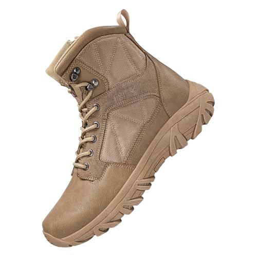 Generisch Militär Stiefel Herren Wasserdicht Wanderstiefel Rutschfest Schneestiefel Thermal Winterstiefel Gummisuola Trekkingschuhe Draussen Wanderschuhe Sportliche Outdoorschuhe Schnürer Winterboots von Generisch