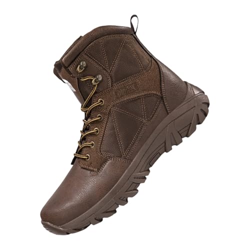 Generisch Militär Stiefel Herren Wasserdicht Wanderstiefel Rutschfest Schneestiefel Thermal Winterstiefel Gummisuola Trekkingschuhe Draussen Wanderschuhe Sportliche Outdoorschuhe Schnürer Winterboots von Generisch