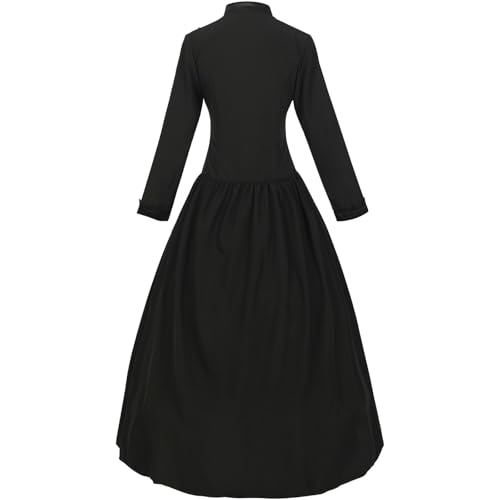 Generisch Mittelalter Kleidung Damen, Mittelalter Kleid Damen Renaissance Kleid Vintage Langarm Viktorianisches Kleider Maxikleid Mittelalter Kostüm Frauen Halloween Karneval Cosplay Partykleid von Generisch