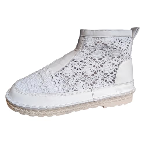 Generisch Mittelalterliche Stiefel Damen Winterstiefel mit Zipper Kurzstiefel Westernstiefel Einfarbig Reitstiefeletten Damenstiefel Keilstiefeletten Dirndl Schuhe Reitstiefel von Generisch