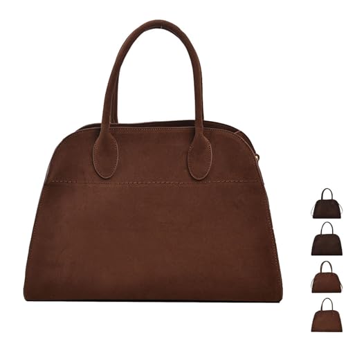 Generisch Modavo Tasche, Modavo Wildleder Tasche, Modavo Wildleder Tote Tasche, Modavo Pariser Bummeltasche, Mode Retro Umhängetasche, Tasche mit großer Kapazität (Brown,L) von Generisch