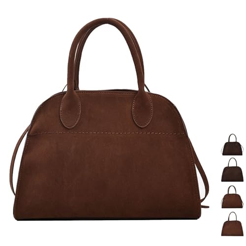 Generisch Modavo Tasche, Modavo Wildleder Tasche, Modavo Wildleder Tote Tasche, Modavo Pariser Bummeltasche, Mode Retro Umhängetasche, Tasche mit großer Kapazität (Brown,S) von Generisch