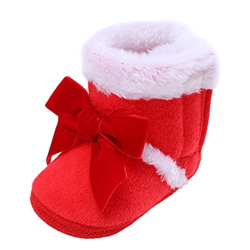 Generisch Mode Schuhe Jungen Warme Bodensocken Schneeschuhe Weiche Bequeme Stiefel Lauflernschuhe Säuglingskleinkind Hausschuhe Modeschuhe Barfußschuhe (Red, 4.5 Infant) von Generisch