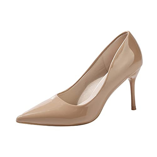 Generisch Mode Winter Damen Freizeitschuhe Low Heel Flat Round Toe Fly Woven Mesh Bequemer Slip On (Beige, 37) von Generisch