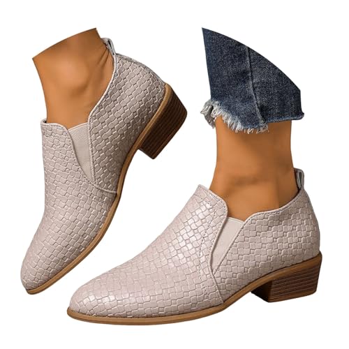 Generisch Modische Damen Stiefeletten Pailletten, Damen Boots mit Seitlichem Reißverschluss, Glitzernde Party Stiefeletten mit Mittleren Absätzen für Abendkleid & Alltag von Generisch