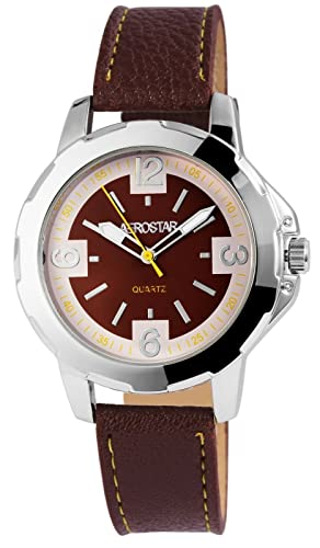 Generisch Modische Herren Armband Uhr Braun Kunst Leder Analog Quarz von Generisch