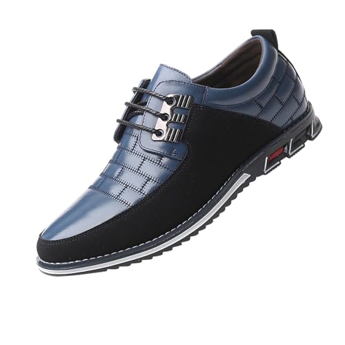 Generisch Modische Herrenschuhe für Freizeit Business mit bequemem Schnürdesign atmungsaktiven Eigenschaften für optimalen (Blue, 40) von Generisch
