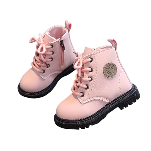 Generisch Modische Lederstiefeletten für Mädchen mit Seitenschluss robuster Sohle als Bequeme Winterstiefel für Kleinkinder (27.5 Little Child) von Generisch