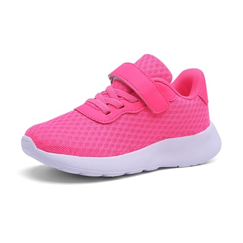 Generisch Modische -Sportschuhe für Mädchen Leichte Atmungsaktive Sneakers mit Rutschfester Sohle Bequeme Freizeitschuhe für Kinder Einfache Schnürung Weiches Mesh-Obermaterial (35 Big Kids) von Generisch
