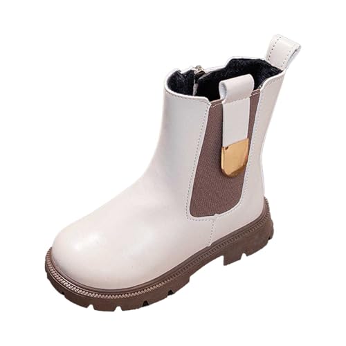 Generisch Modische Stiefeletten für Mädchen als Bequeme Freizeitschuhe im trendigen Design (White, 31 Little Child) von Generisch