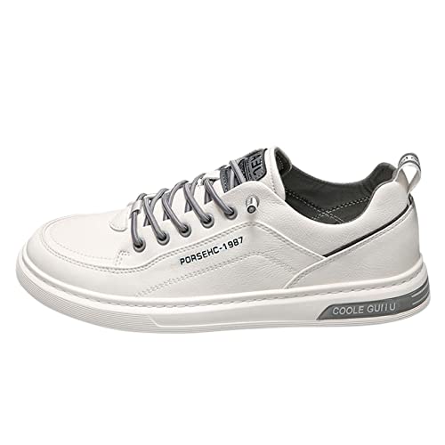 Generisch Modische Turnschuhe Freizeitschuhe Herren Sportliche Board Schuhe Ideal für Alltag Freizeit (White, 39) von Generisch