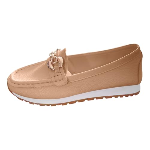 Generisch Mokassins Damen Flach Modische Turnschuhe Ohne Schnürsenkel Atmungsaktive Freizeitschuhe Walkingschuhe Slip on Sneaker Krankenschwester Schuhe Sport Einzelschuhe von Generisch
