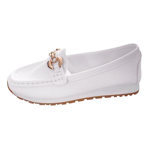 Generisch Mokassins Damen Flach Modische Turnschuhe Ohne Schnürsenkel Atmungsaktive Freizeitschuhe Walkingschuhe Slip on Sneaker Krankenschwester Schuhe Sport Einzelschuhe von Generisch