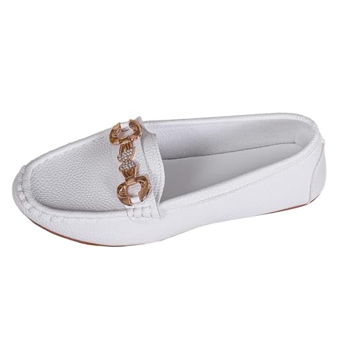 Generisch Mokassins Damen Loafers Breite Füße Freizeitschuhe Atmungsaktive Klassische Sneaker Retro Stil Trachtenschuhe Walkingschuhe Outdoor Freizeit Segelschuhe Arbeitsschuhe von Generisch