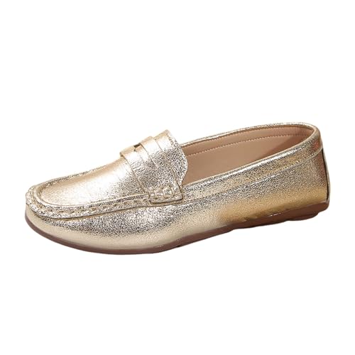 Generisch Mokassins Damen Loafers Breite Füße Freizeitschuhe Atmungsaktive Klassische Sneaker Retro Stil Trachtenschuhe Walkingschuhe Outdoor Freizeit Segelschuhe Arbeitsschuhe von Generisch