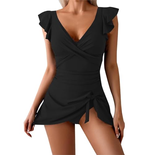 Generisch Monokini Damen Sexy Plus Size Einteiler Badeanzug Mit Shaping Effekt Sommer Sportlich Figurformend Swimsuit Mit Push Up Schnäppchen Brazilian Curvy Lila Bademode Shaping Badeanzug Damen XL von Generisch