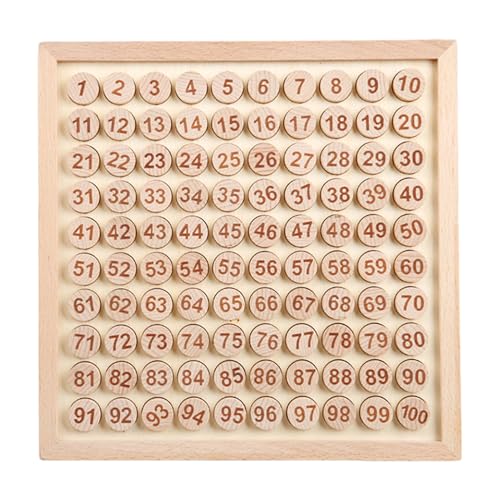Generisch Monte-ssoriMath Board, Holzblöcke Board Für Kinder, 1-100 Sudoku Addition Und Subtraction Digital Learning Board, Digitale Bildungsspielzeug Für Kinder von Generisch