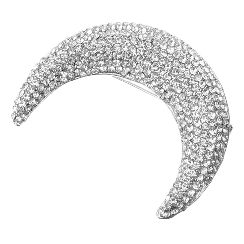 Generisch Moon Brosche mit Strass Anstecknadel für Anzug Schal Hut und Kleidung Mondform für Partys Geburtstage und Alltag von Generisch