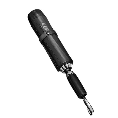 Generisch Moyao Extra Large 135 Vollautomatischer Reverse-Auto-Regenschirm, größerer, verstärkter, verdickter, windabweisender tragbarer Faltschirm für Regen oder Regen (Schwarz) von Generisch