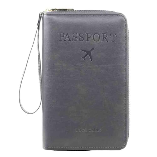Generisch Multi-Functional Passport Wallet,Travel Wallet for Men & Women,Secure Id Card Organizer with Anti-Theft Protection for Credit Cards,Tickets and Cash (Grey) von Generisch