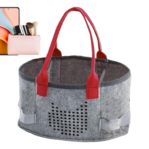 Generisch Music Carrying Bag, Portable Hearing Doll Storage Suitcase, Felt Cloth Case, Space Organizer for Player Starter Set and Musical Instrument Accessories, Multi Functional Use von Generisch