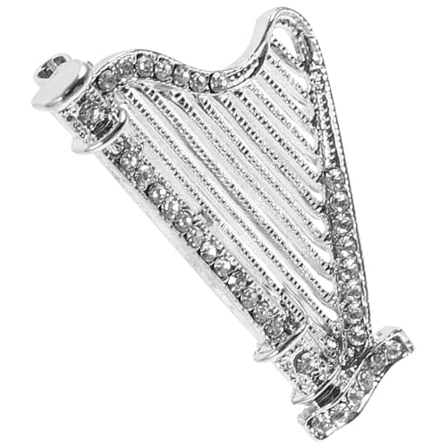 Generisch Musikinstrument Brosche mit Strass Unisex Anstecknadel für Kleidung Schal und Hut Schmucknadel für Party und Alltag Vielseitiges Accessoire für Damen und Herren von Generisch