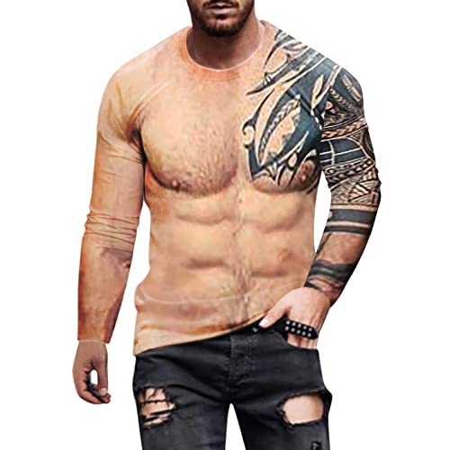 Generisch Muskelshirts Herren Fasching Pullover Sportswear Sixpack Muskelattrappe Oberteil Langarm Muskelshirt Tunika Tops Funktionsshirts Männer Große Größen Frontprint Streetwear Sweatshirt Generisch Muskelshirts Herren Fasching Pullover Sportswear Sixpack Muskelattrappe Oberteil Langarm Muskelshirt Tunika Tops Funktionsshirts Männer Große Größen Frontprint Streetwear Sweatshirt von Generisch